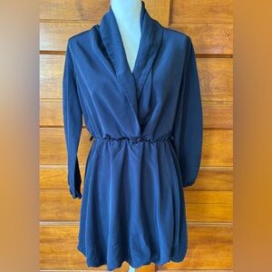 Cocolove Navy Blue Faux Wrap Dress